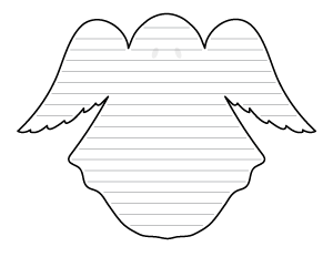 Ghost With Wings-Shaped Writing Templates