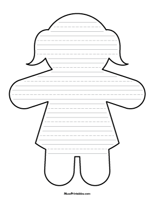 Gingerbread Girl Shaped Writing Templates
