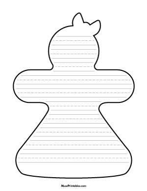 Gingerbread Woman Shaped Writing Templates