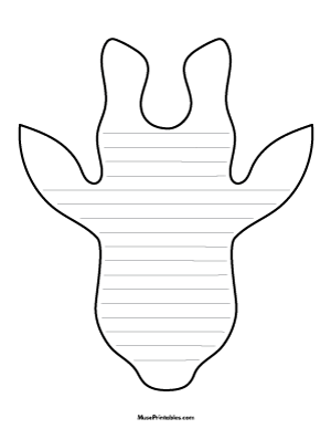 Giraffe Head-Shaped Writing Templates