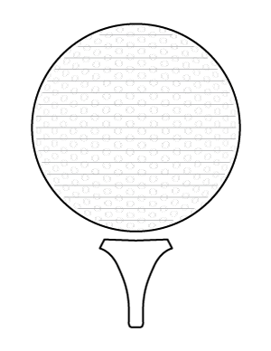 Golf Ball and Tee Shaped Writing Templates