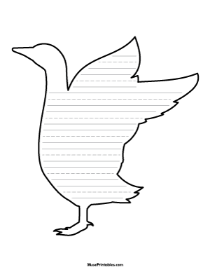 Goose-Shaped Writing Templates