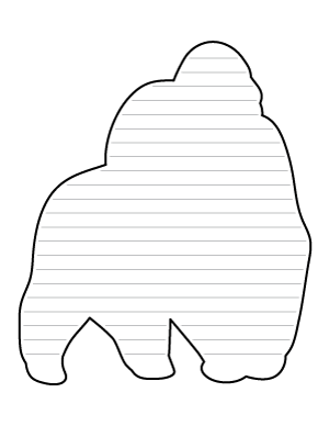 Gorilla-Shaped Writing Templates