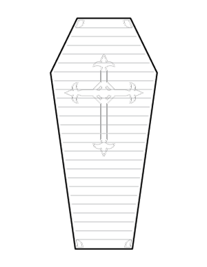 Gothic Coffin Shaped Writing Templates