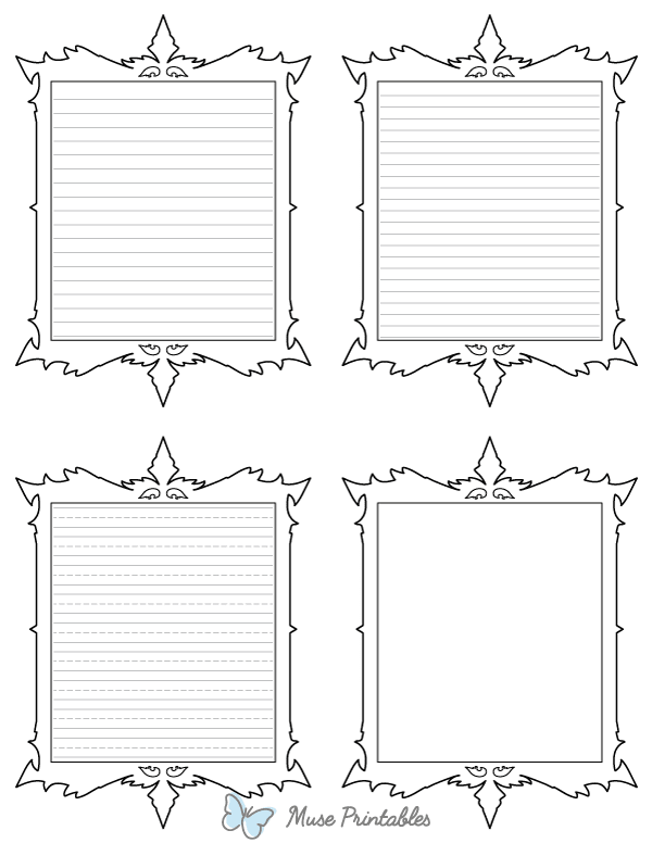 Gothic Frame-Shaped Writing Templates