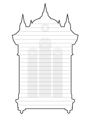 Gothic Window-Shaped Writing Templates