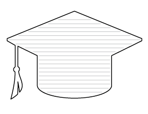 Graduation Cap-Shaped Writing Templates