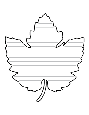 Grape Leaf-Shaped Writing Templates