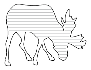 Grazing Moose-Shaped Writing Templates