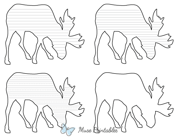 Grazing Moose-Shaped Writing Templates