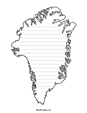 Greenland Shaped Writing Templates