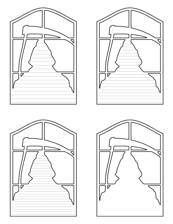 Grim Reaper in Window-Shaped Writing Templates