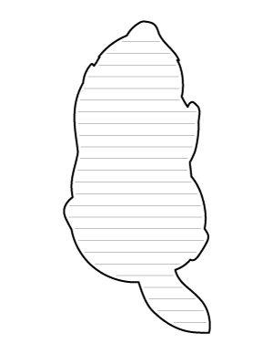 Groundhog Top View-Shaped Writing Templates