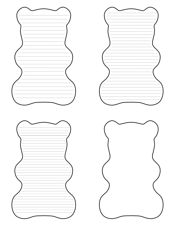 free-printable-gummy-bear-shaped-writing-templates
