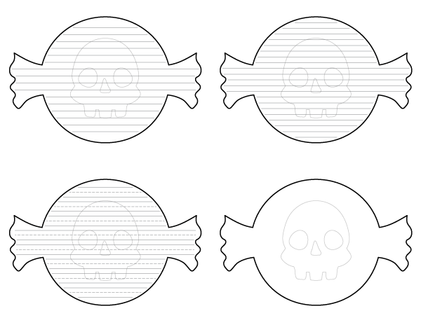 Halloween Candy-Shaped Writing Templates