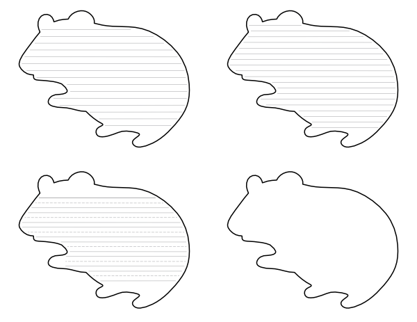 Hamster-Shaped Writing Templates