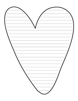 Hand-Drawn Heart Shaped Writing Templates