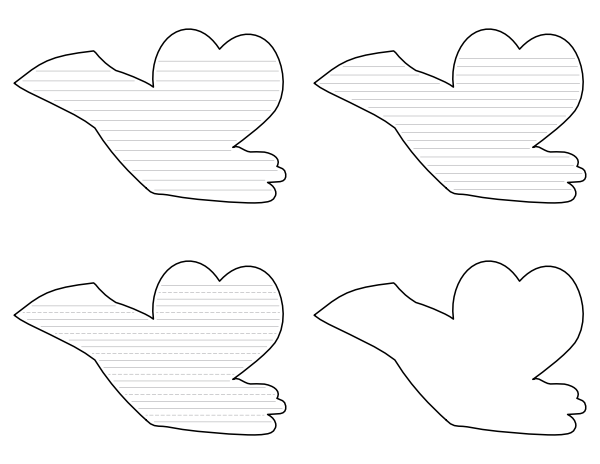 Hand Holding Heart-Shaped Writing Templates