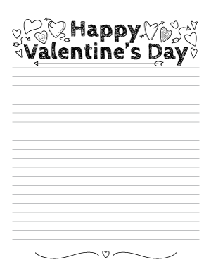 Happy Valentine's Day Writing Templates