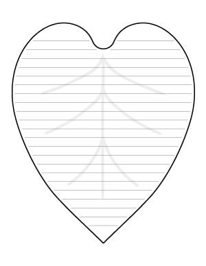 Heart-Shaped Leaf-Shaped Writing Templates