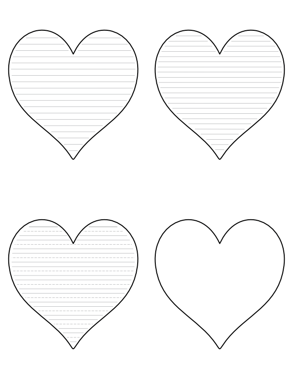 Printable Heart Template With Lines