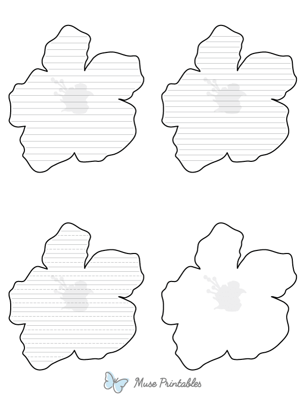 Hibiscus-Shaped Writing Templates