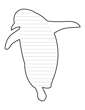 Hopping Penguin-Shaped Writing Templates