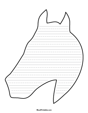Horse Head-Shaped Writing Templates