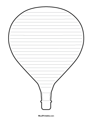Hot Air Balloon-Shaped Writing Templates
