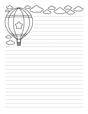 Hot Air Balloon Writing Templates