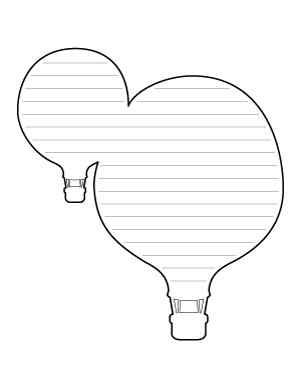 Hot Air Balloons-Shaped Writing Templates