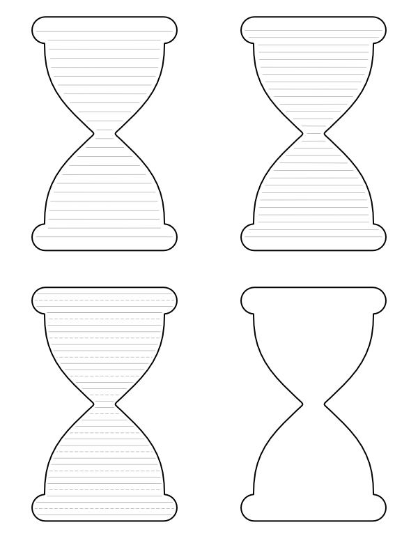 Hourglass-Shaped Writing Templates