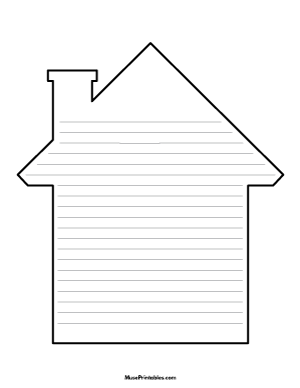 House-Shaped Writing Templates