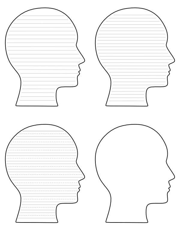 free-printable-human-head-shaped-writing-templates