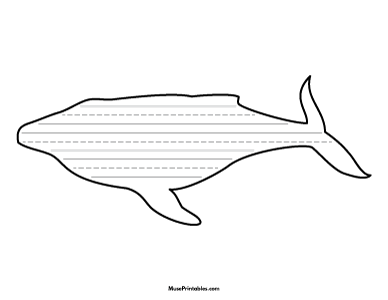 Humpback Whale-Shaped Writing Templates