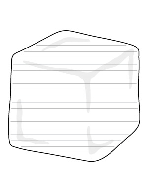 Ice Cube-Shaped Writing Templates
