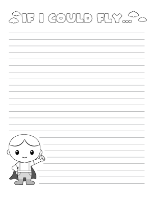 If I Could Fly Writing Templates