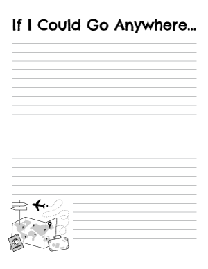 If I Could Go Anywhere Writing Template
