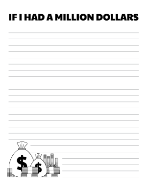 If I Had a Million Dollars Writing Templates