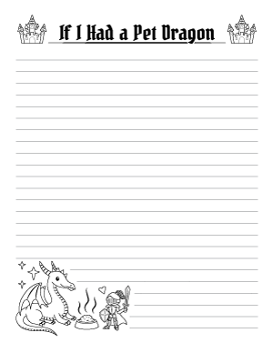 If I Had a Pet Dragon Writing Templates