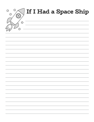 If I Had a Space Ship Writing Templates