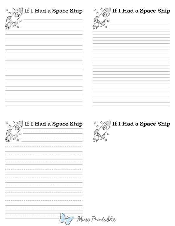 If I Had a Space Ship Writing Templates