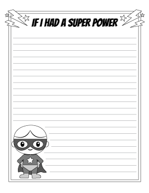 If I Had a Super Power Writing Templates