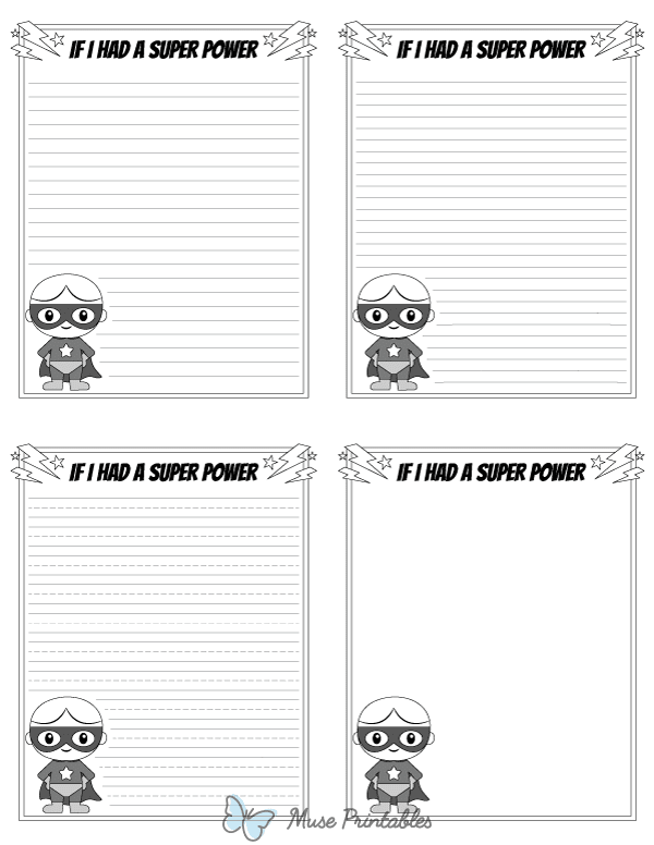 If I Had a Super Power Writing Templates
