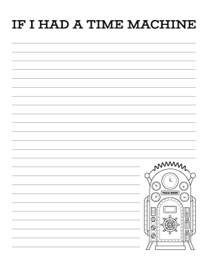 If I Had a Time Machine Writing Template