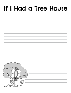 If I Had a Tree House Writing Templates