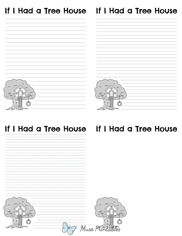 If I Had a Tree House Writing Templates