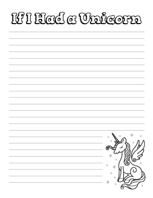 If I Had a Unicorn Writing Template