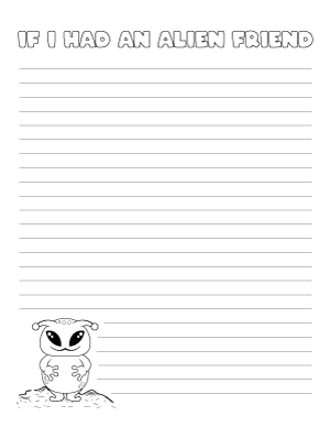If I Had an Alien Friend Writing Templates
