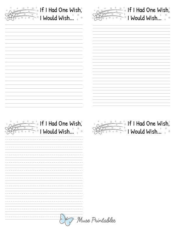 If I Had One Wish I Would Wish Writing Templates